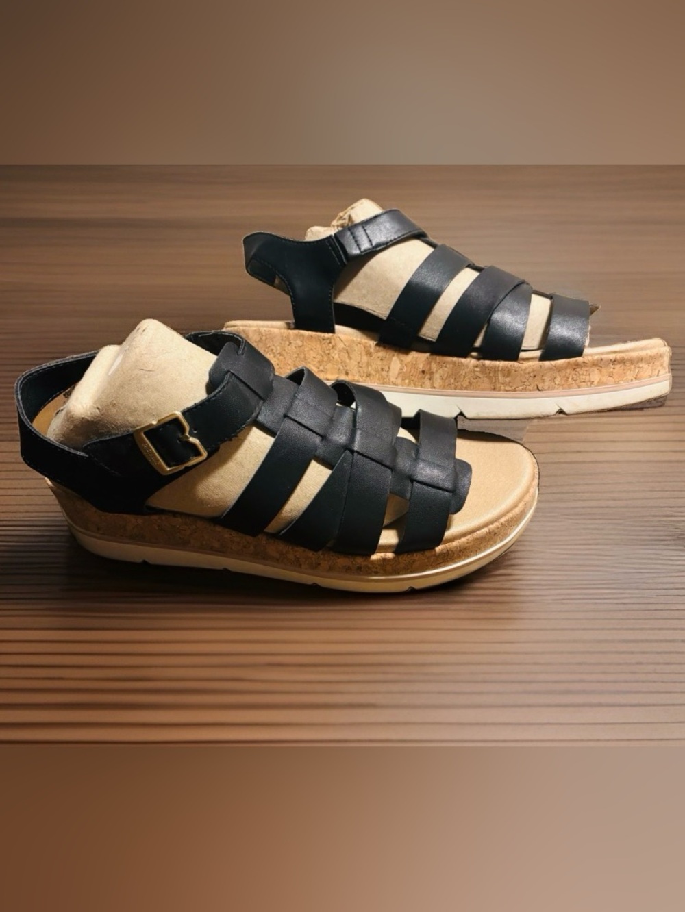 Dr. Scholls Once Twice Platform Sandals Women’s Size 10 Low Wedge, Comfortable